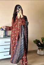 Digital Printed Slub Khaddar 3-Piece