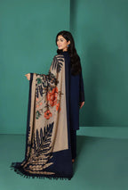 Premium 3-Piece Embroidered Set with Twill Wool Shawl