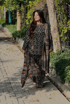 Digital Printed Slub Khaddar 3-Piece