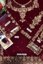 Premium Heavy Adda Work Velvet Suit with Embroidered Net Dupatta – Luxury Formal Wear