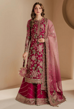 Luxury Semi-Pure Chiffon Embroidered Wedding Dress with Silk Trouser