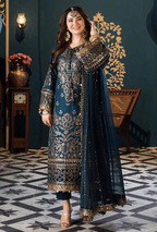 Elegant Chiffon Suit With Sequence Work & Malai Trouser