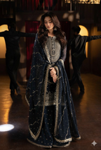 Luxury Chiffon & Malai Embroidered Gharara Suit