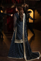 Luxury Chiffon & Malai Embroidered Gharara Suit