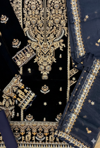 Heavy Velvet Spangle Embroidered 3PC UNSTITCHED