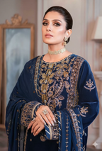 Heavy Velvet Spangle Embroidered 3PC UNSTITCHED