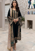 Premium Velvet Embroidery Collection | With Mysori Dupatta | 3-Piece Unstitched