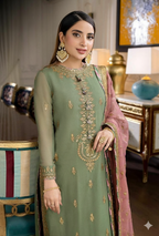 Premium Chiffon — Fully Heavy Embroidered Luxury 3-Piece Suit