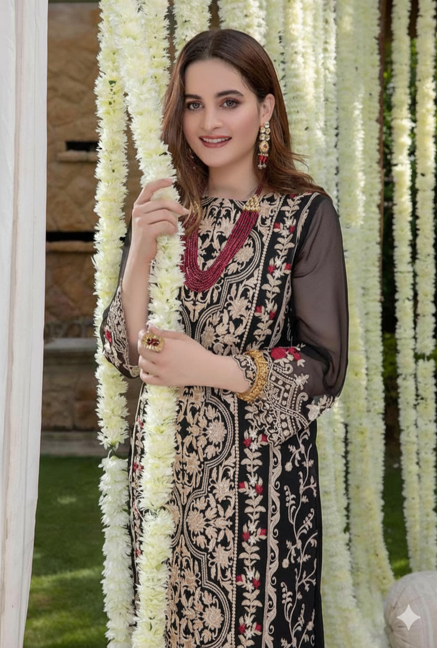 EMBROIDERY 2 Piece Chiffon