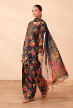 Unstitched 3 Piece Digital Printed Khaddar Suit With Printed Khaddar Dupatta