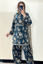 Digital Printed Slub Khaddar 3-Piece