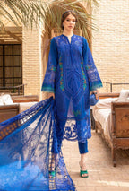 Unstitched 3 Piece Fully Embroidered Chickan Kari Lawn Suit With Embroidered Organza Dupatta