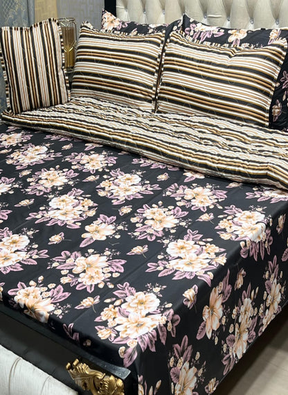 7-Piece Printed Comforter Set – King Size, Cotton Mix (Premium Quality)