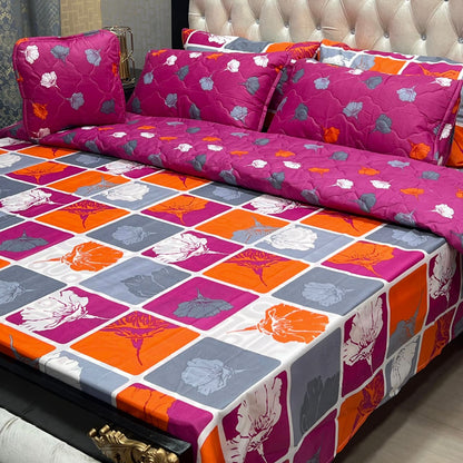 7-Piece Printed Comforter Set – King Size, Cotton Mix (Premium Quality)