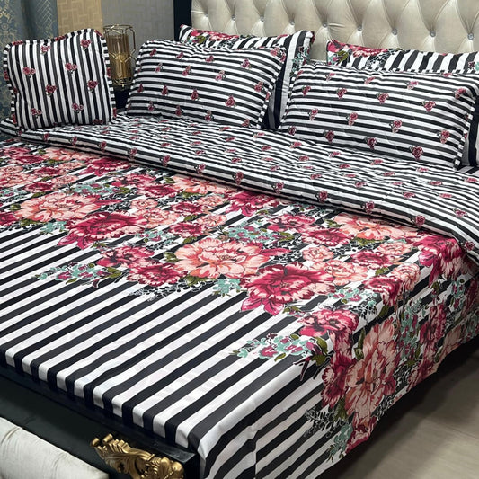 7-Piece Printed Comforter Set – King Size, Cotton Mix (Premium Quality)