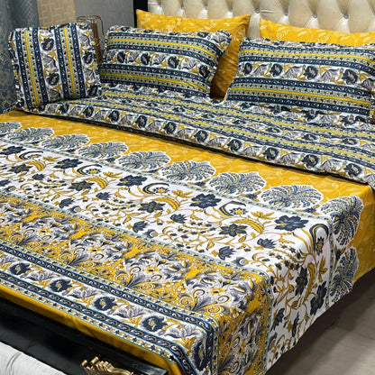 7-Piece Printed Comforter Set – King Size, Cotton Mix (Premium Quality)