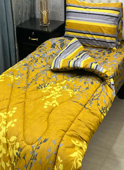 3-Piece Vicky Razayi Set – Single Bed Comforter with Bedsheet & Pillow