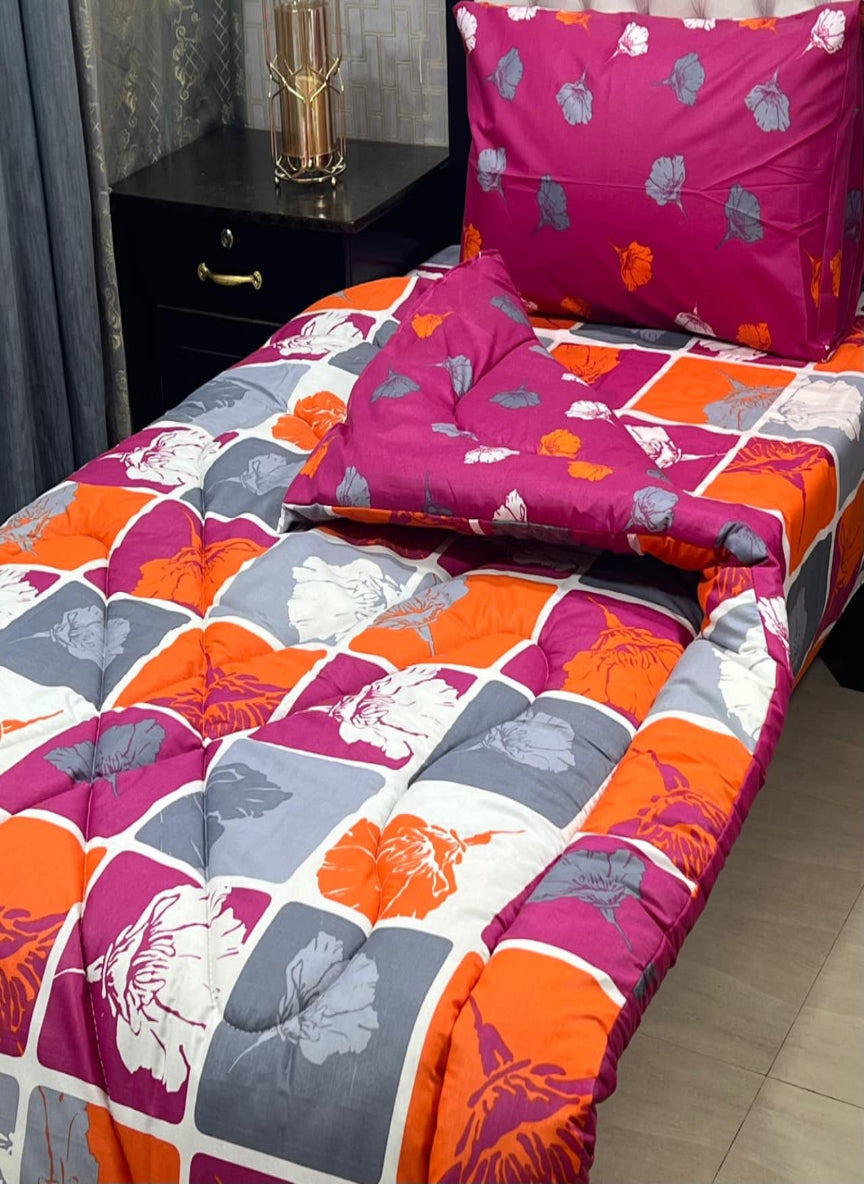 3-Piece Vicky Razayi Set – Single Bed Comforter with Bedsheet & Pillow