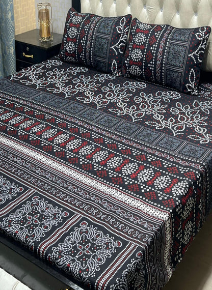 3D Crystal Cotton 3-Piece Bedsheet Set – Lifetime Color & Fabric Guarantee