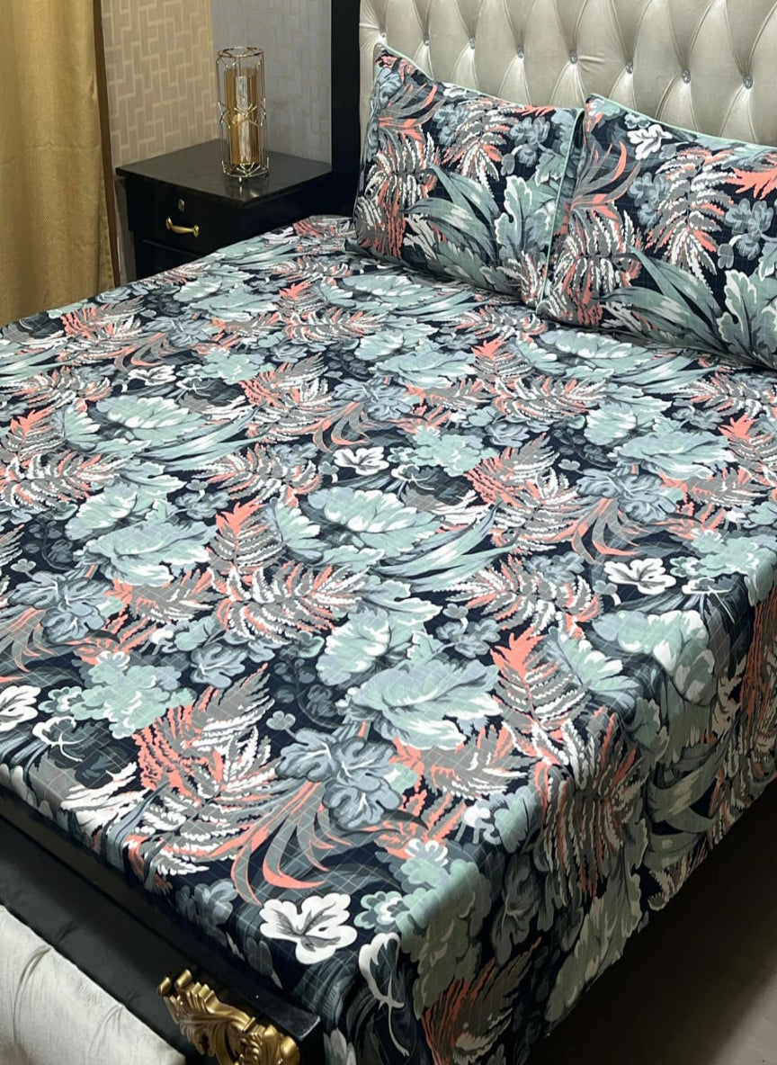 3D Crystal Cotton 3-Piece Bedsheet Set – Lifetime Color & Fabric Guarantee