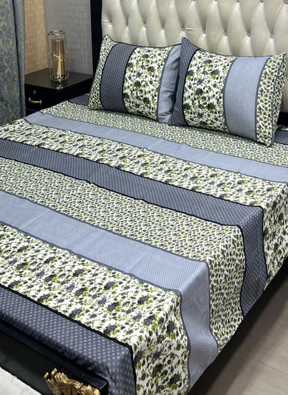 3D Crystal Cotton 3-Piece Bedsheet Set – Lifetime Color & Fabric Guarantee