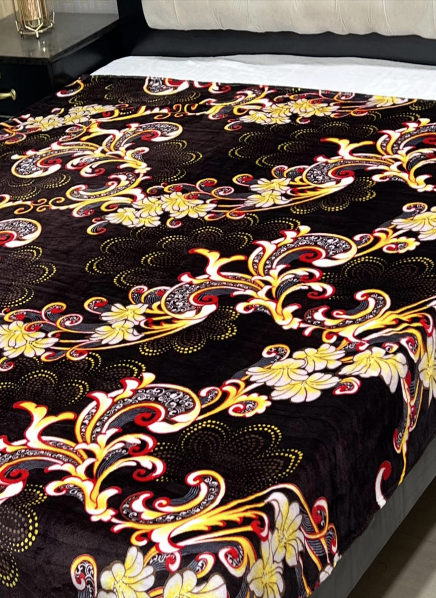 AC Blanket / Combo – Double Bed Soft Fleece Blanket with Elegant Designs