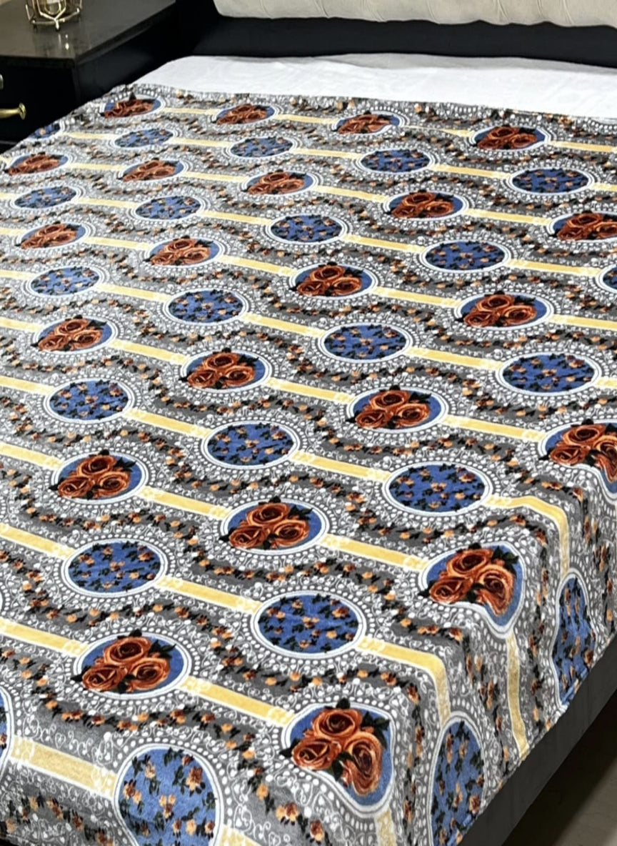 AC Blanket / Combo – Double Bed Soft Fleece Blanket with Elegant Designs