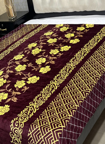 AC Blanket / Combo – Double Bed Soft Fleece Blanket with Elegant Designs