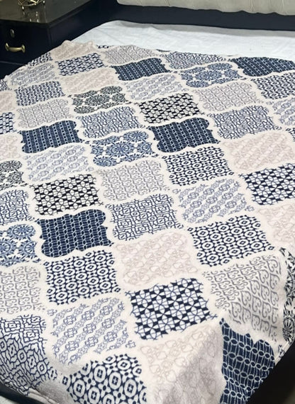 AC Blanket / Combo – Double Bed Soft Fleece Blanket with Elegant Designs