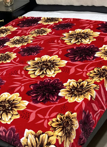 AC Blanket / Combo – Double Bed Soft Fleece Blanket with Elegant Designs