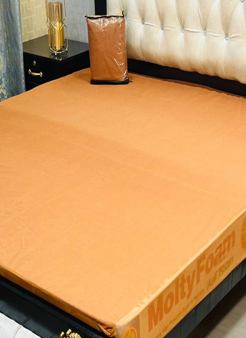 Premium Waterproof Mattress Cover – King Size Terry Cotton (Elastic Fitted Sheet)