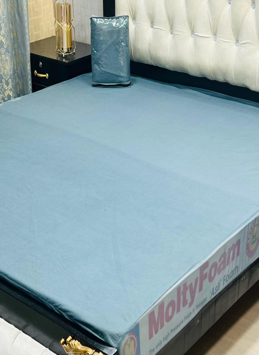 Premium Waterproof Mattress Cover – King Size Terry Cotton (Elastic Fitted Sheet)
