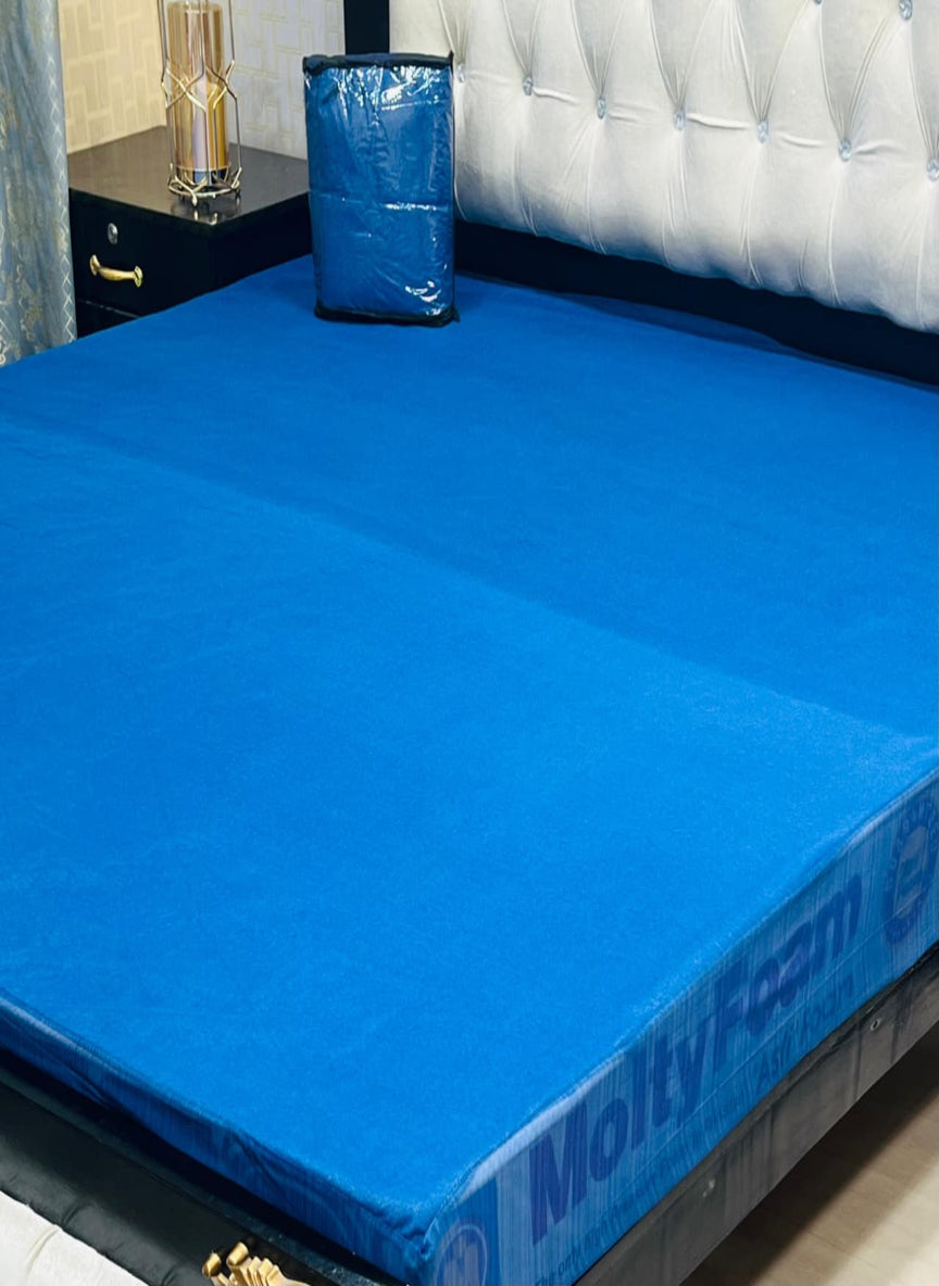 Premium Waterproof Mattress Cover – King Size Terry Cotton (Elastic Fitted Sheet)