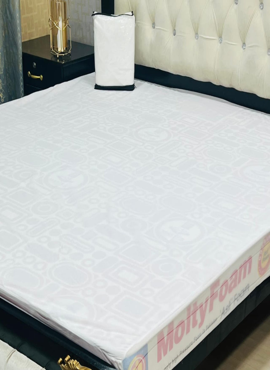 Premium Waterproof Mattress Cover – King Size Terry Cotton (Elastic Fitted Sheet)