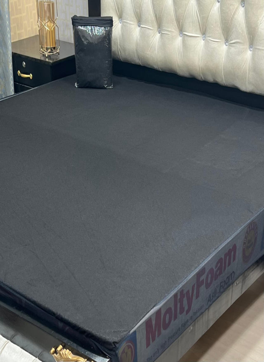Premium Waterproof Mattress Cover – King Size Terry Cotton (Elastic Fitted Sheet)
