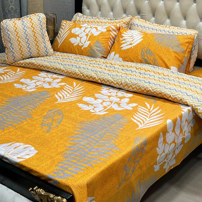 7-Piece Printed Comforter Set – King Size, Cotton Mix (Premium Quality)