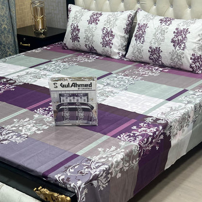 Gul Ahmad Gift Pack Bedsheet – 3-Piece Full Printed, King Size (Cotton Mix)