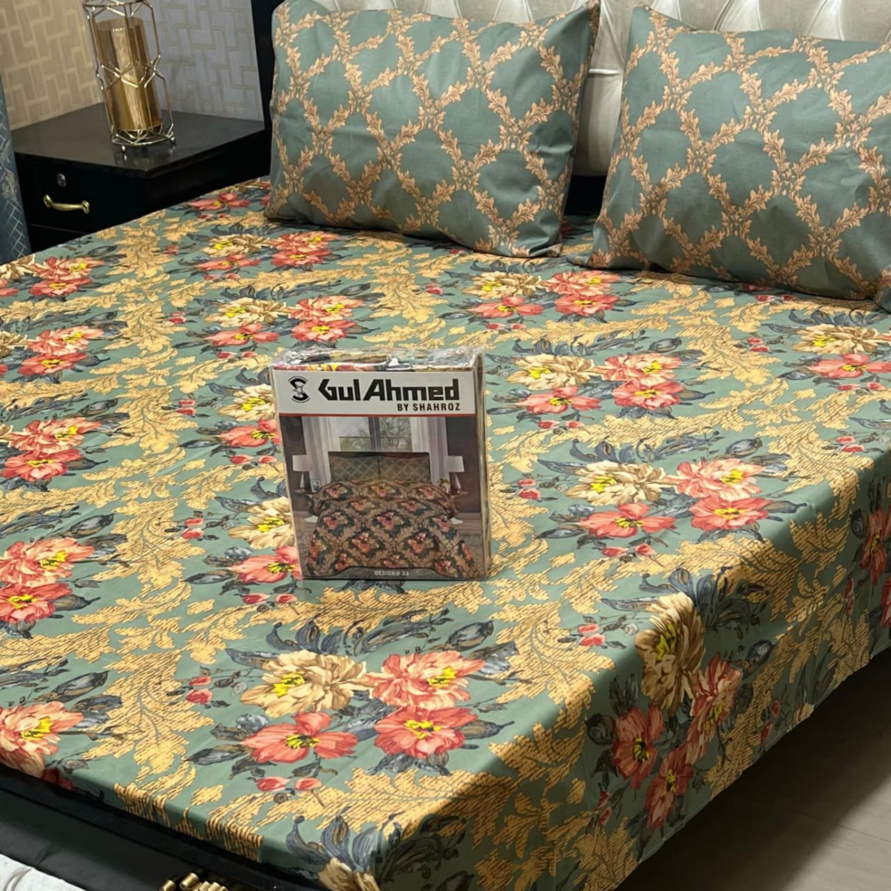 Gul Ahmad Gift Pack Bedsheet – 3-Piece Full Printed, King Size (Cotton Mix)