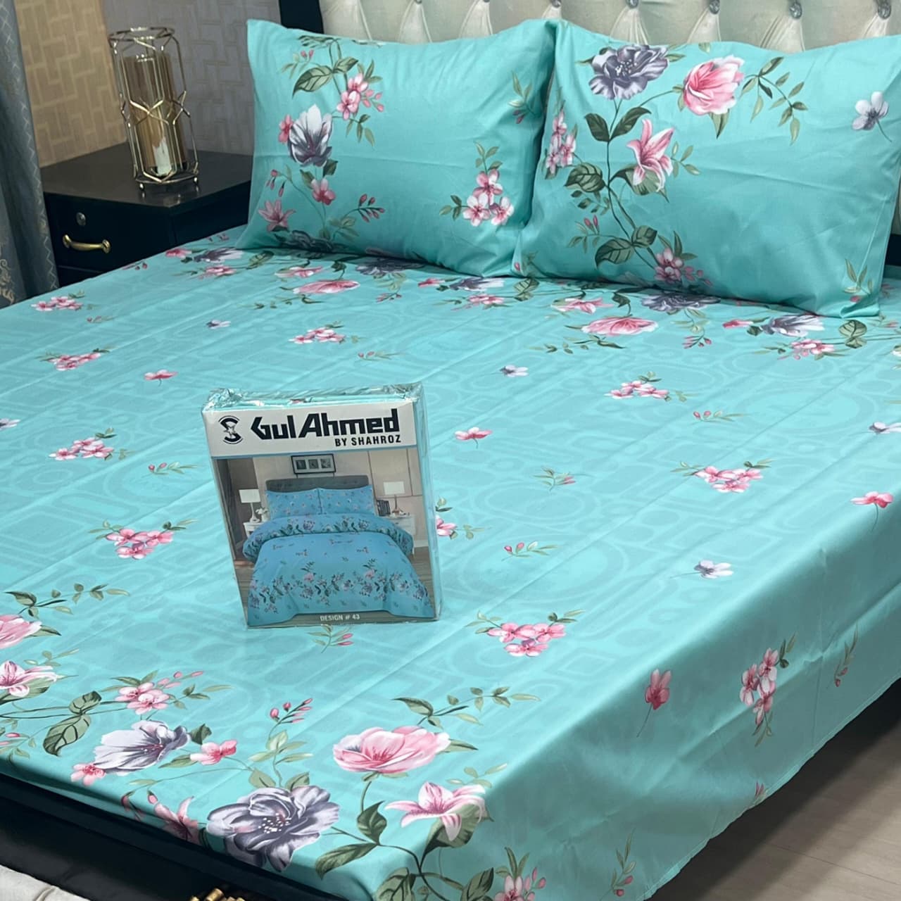 Gul Ahmad Gift Pack Bedsheet – 3-Piece Full Printed, King Size (Cotton Mix)