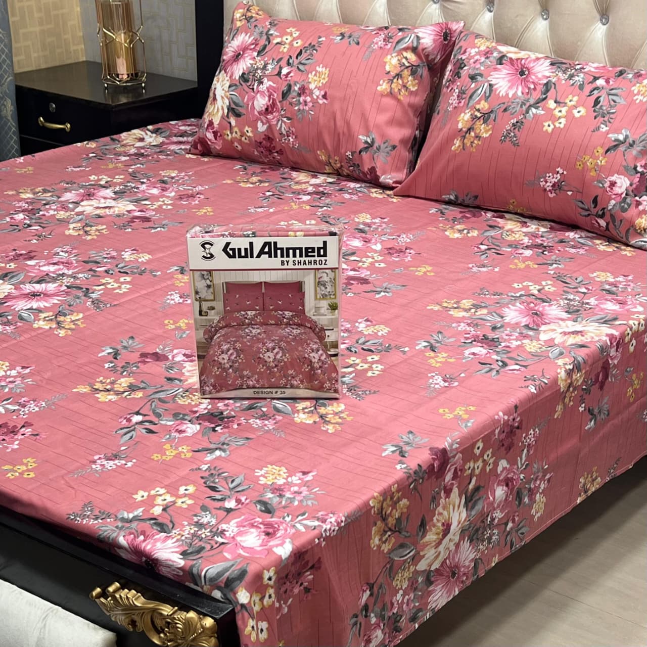 Gul Ahmad Gift Pack Bedsheet – 3-Piece Full Printed, King Size (Cotton Mix)