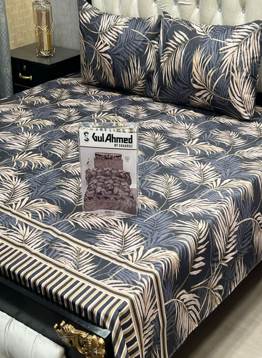 Gul Ahmad Gift Pack Bedsheet – 3-Piece Full Printed, King Size (Cotton Mix)