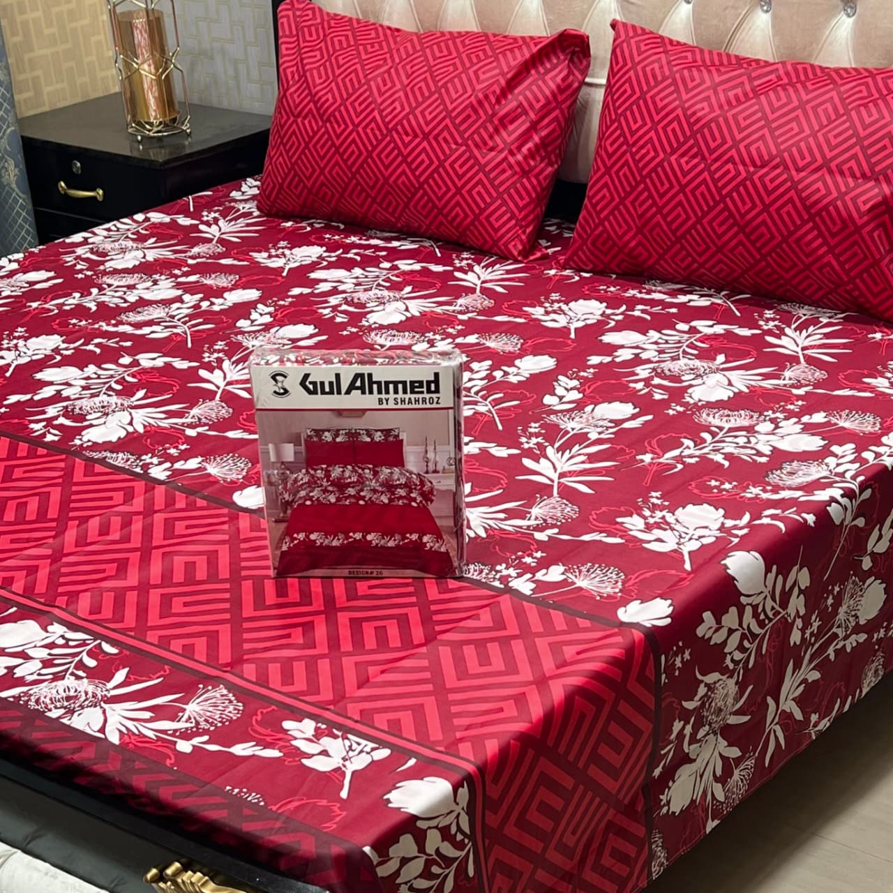 Gift Pack Bedsheet – 3-Piece Full Printed, King Size (Cotton Mix)