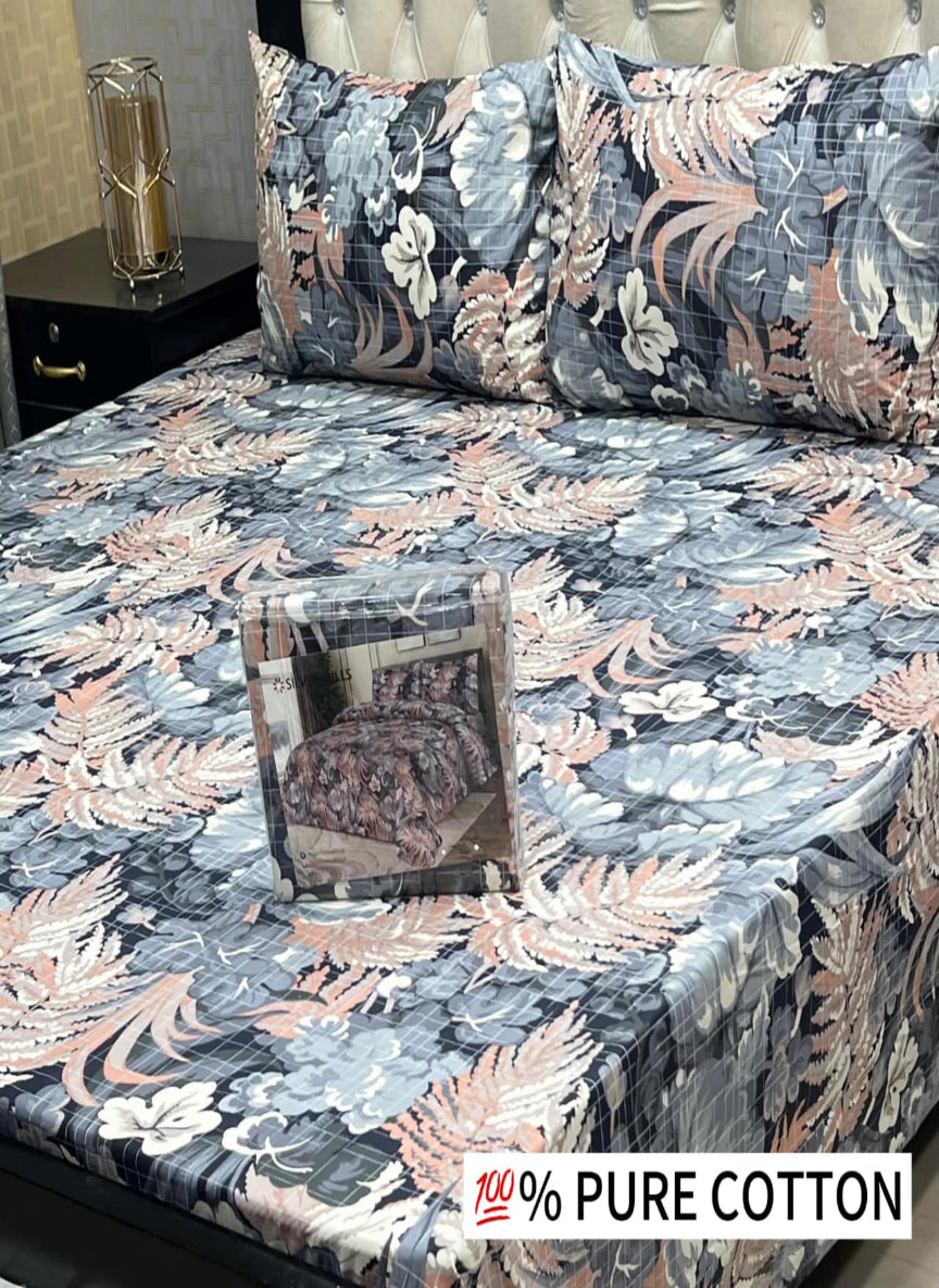 Pure Cotton 5-Piece Bedsheet Set – Premium Quality, Guaranteed Color & Fabric