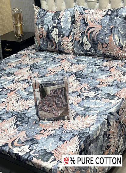 Pure Cotton 5-Piece Bedsheet Set – Premium Quality, Guaranteed Color & Fabric