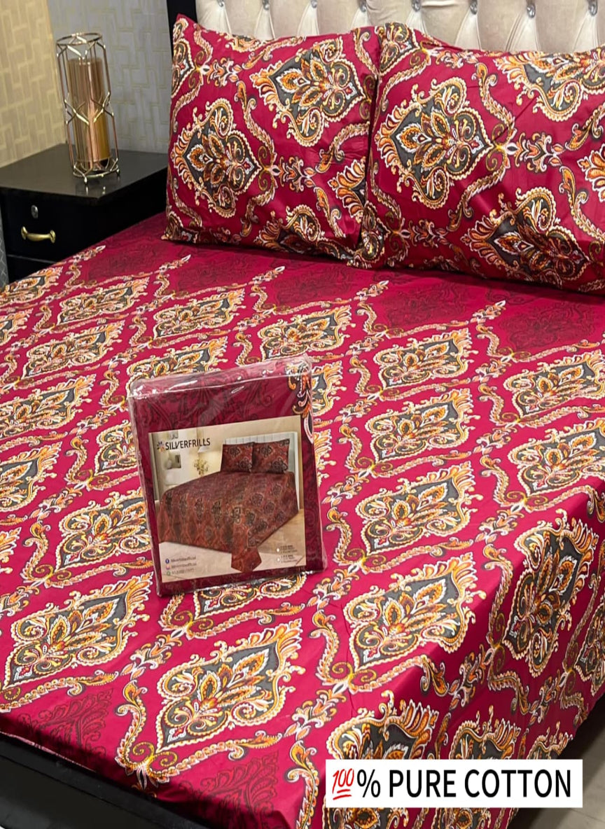 Pure Cotton 5-Piece Bedsheet Set – Premium Quality, Guaranteed Color & Fabric