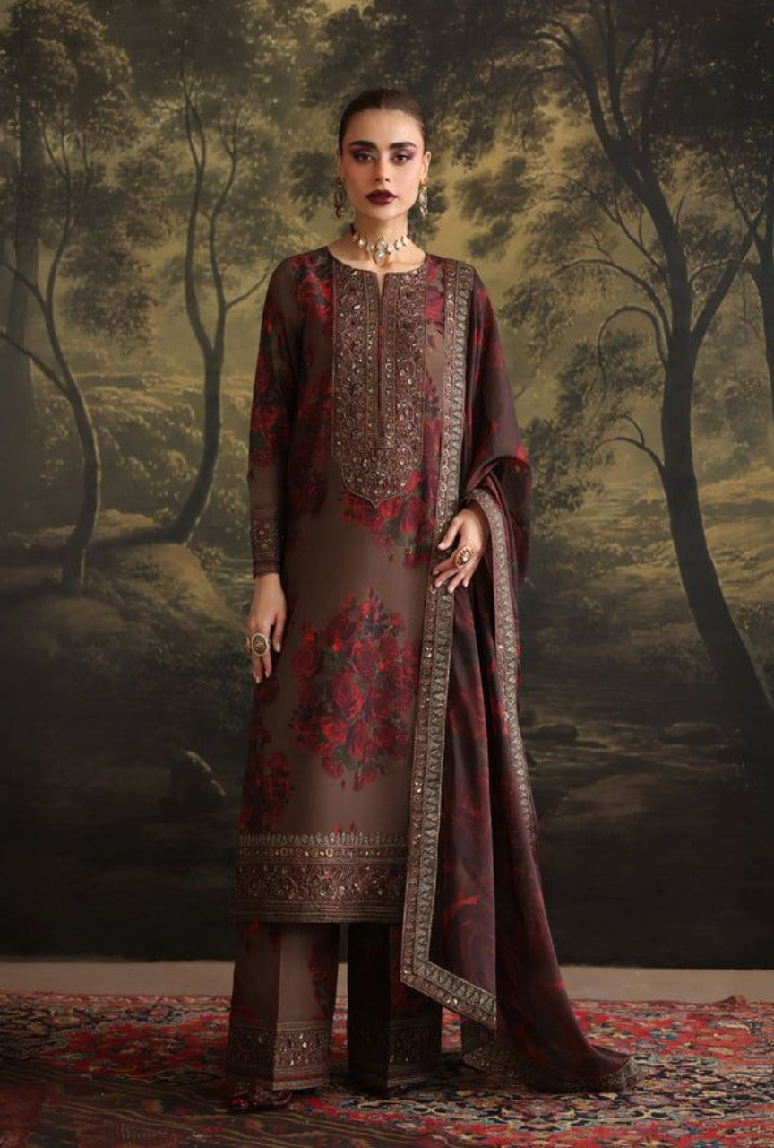 Premium Heavy Embroidered Silk 3-Piece Suit