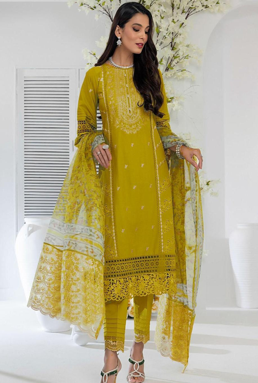 Luxury Embroidered 3 PC with Ready-to-Wear Wool Shawl
