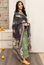 Embroidered Dhanak Digital Printed 3-Piece Unstitched Suit