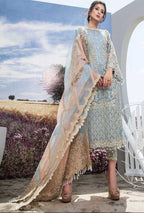 Luxury Organza Heavy Embroidered 3PC Suit with Handwork | Net Dupatta | Silk Trouser