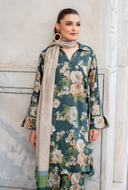 Unstitched Digital Printed Khaddar Suit 3 PEC with Printed Khaddar Dupatta